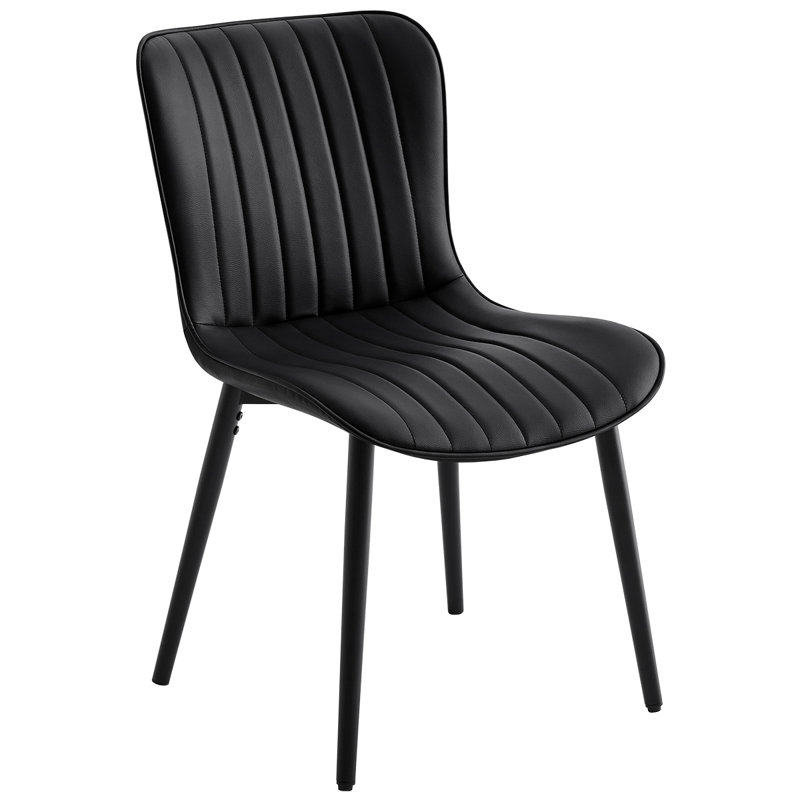 Modern Dining Chairs, PU Leather Kitchen Side Chairs With Sturdy Metal Legs & Non-Slip Feet Perfect For Dining Room, Restaurant, Cafe