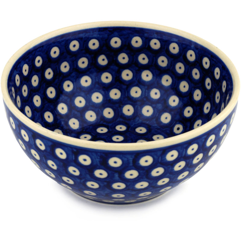Polish Pottery Handmade Stoneware Rice Bowl