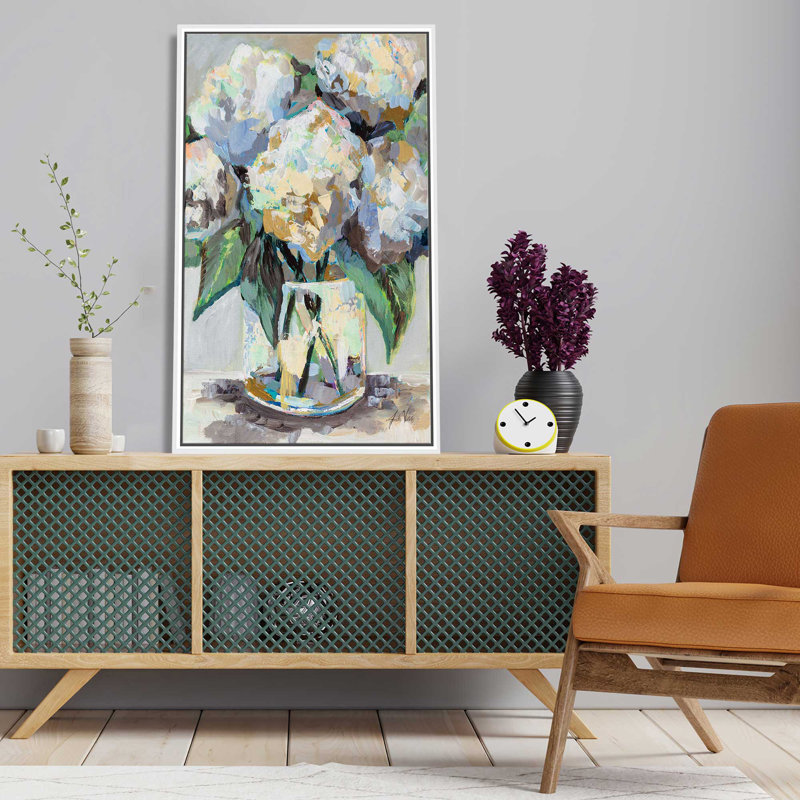 Beach House Bouquet - Peinture, L 21,5 po x H 33,5 po, Cadre blanc