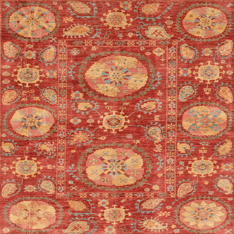 Tapis abstrait moderne 3901, Carré 4 pi