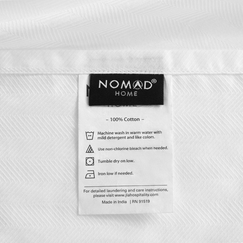 Drap de lit très grand Herringbone, Drap plat de taille très grand