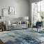 Tapis ivoire / sarcelle foncé transitionnel moderne fabriqué à la main - Élégance artistique, qualité supérieure, tapis polyvalent en laine noué à la main