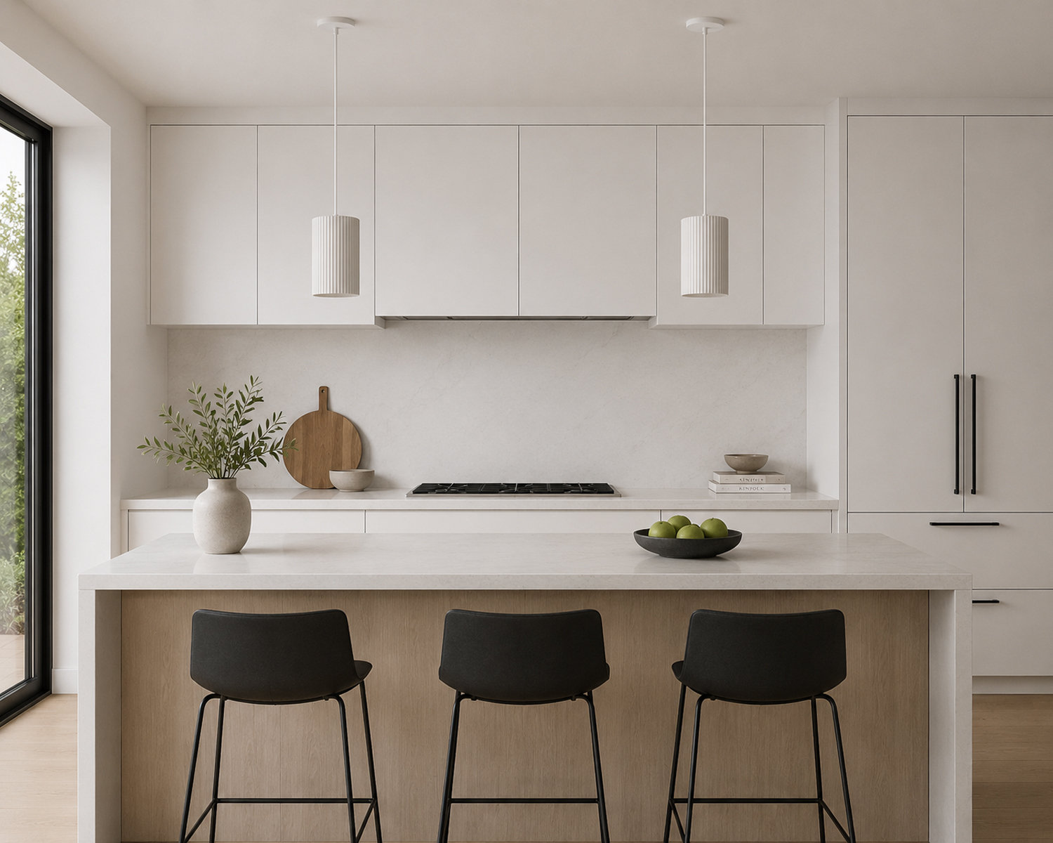 Calcott Dimmable Cylinder Single Light Pendant, Chalk White, Chaulk White