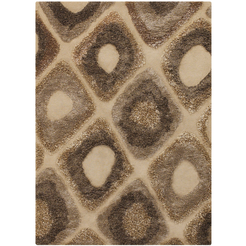 Tapis brun Chokan, Rectangle 4 pi 6 po x 6 pi 6 po