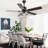 Classic Solid Wood Ceiling Fan 3 Colour Dimmable LED Light Kit & 6 Speed-1582527757