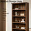 Bibliothèque à 5 niveaux en bois autoportante, bibliothèque ouverte polyvalente pour le salon, le bureau à domicile et la chambre à coucher-137149216