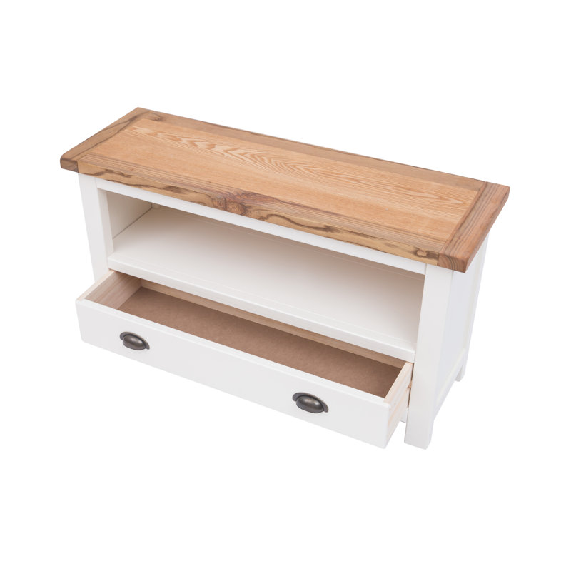 Vega TV Stand for TVs up to 48", Off White/Natural