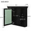 Armoire de rangement murale de 35 po x 28 po avec porte miroir et conception moderne avec 6 tablettes ouvertes pour une organisation et un attrait esthétiques améliorés-2095611121