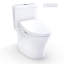 TOTO® WASHLET+®  Aquia IV Two-Piece Elongated Dual Flush 1.28 and 0.9 GPF Toilet and WASHLET S5 Bidet Seat, Cotton White - MW4463446CEMGN#01