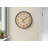 Wall Clock, 20 Inch Round Frame In Antique Brown, Bold Numerals