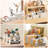 6Pcs Buffet Risers, 3 Set White Acrylic Display Boxes With Display Stand