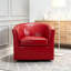 Fauteuil demi-tonneau pivotant en similicuir-129448684