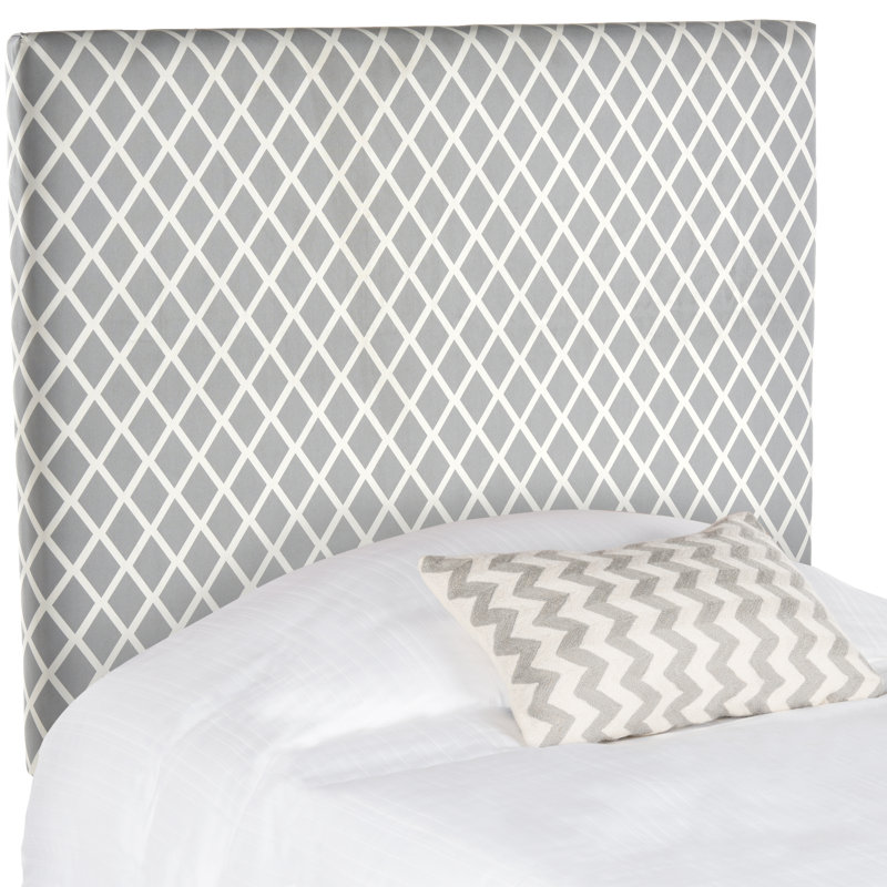 Upholstered Headboard, Gray, Twin, Polyester Blend