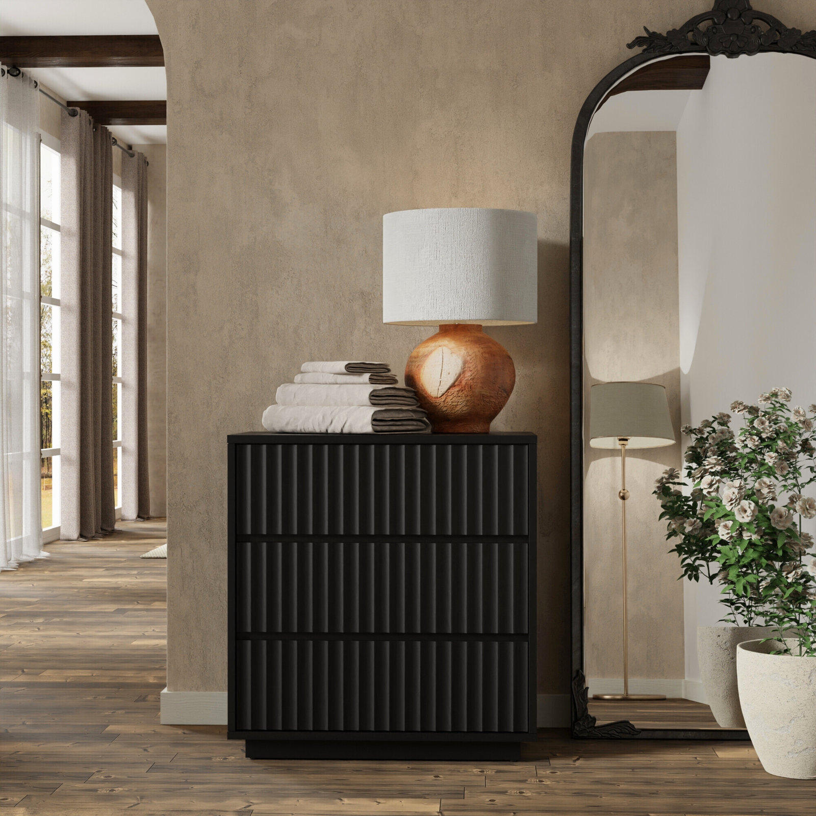 Paloma 3 - Drawer Dresser, Black