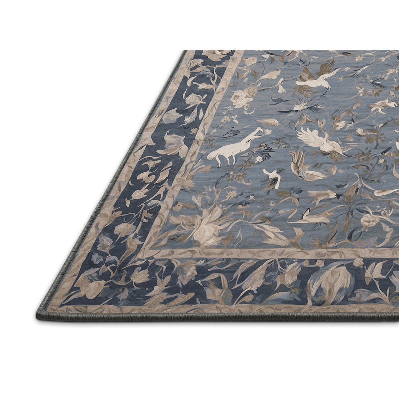 Tapis gris soyeux et moelleux, Rectangulaire 3 pi x 5 pi