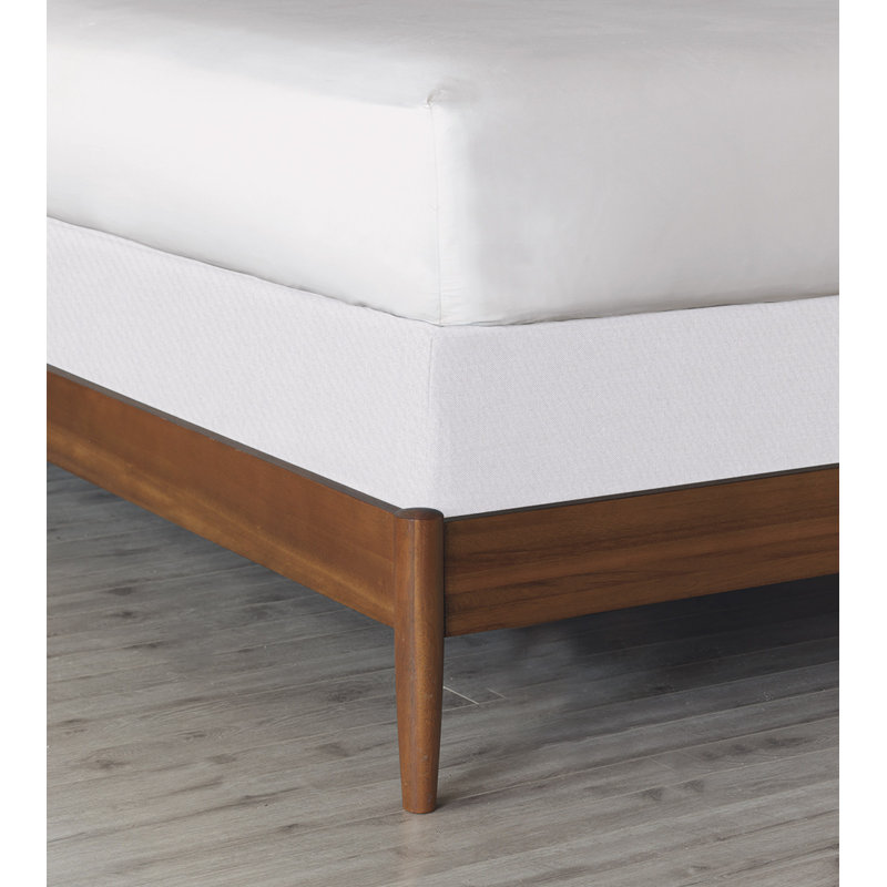 Twin White Cotton Box Spring Cover with Elastic Band