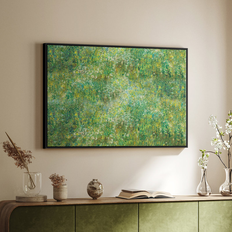 «Vintage Landscape - XCIX» sur toile, H 25 po x l 37 po x P 2 po, Toile avec cadre flottant noir