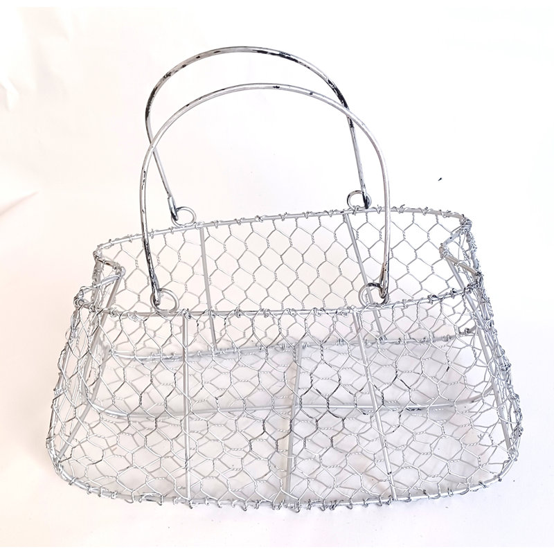 Silver Tone Wire Bag