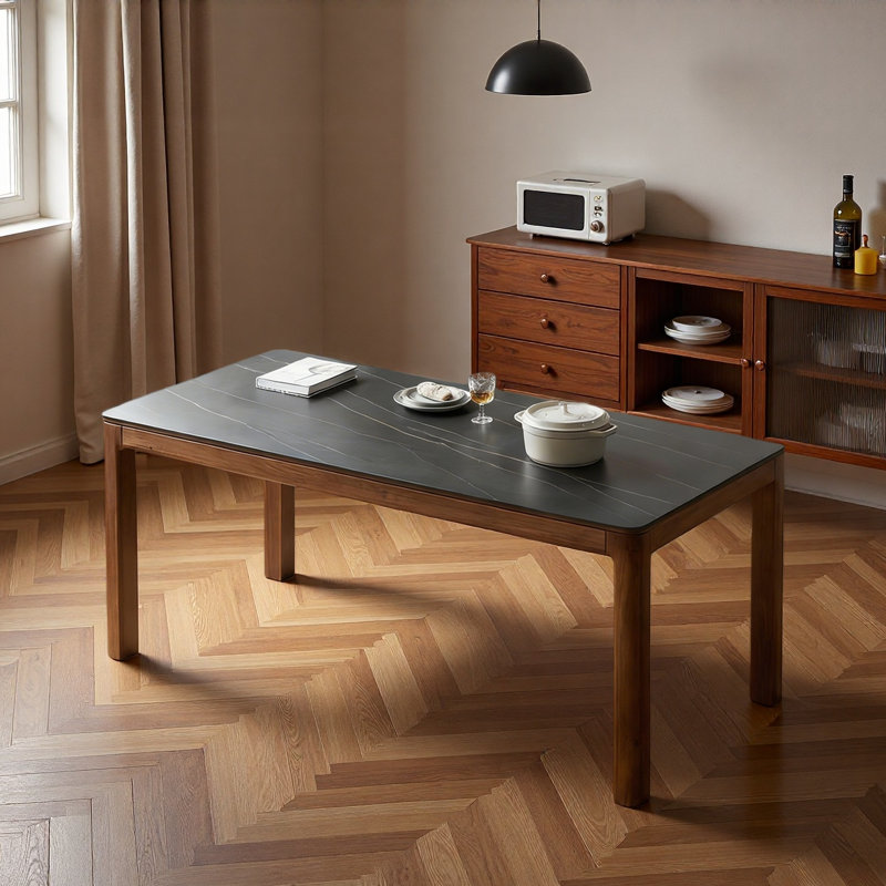 Table de salle à manger rétro élégante, H 29,92 po x L 70,87 po x l 33,46 po