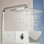 Système de douche mural complet à 3 fonctions avec douche à main et robinet de baignoire-123176148