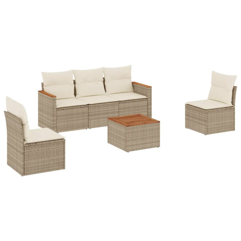 Ensemble de canapé de jardin Vidaxl beige, blanc crème