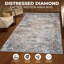 Tapis à motif de losanges délavé-926160999