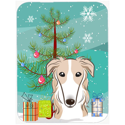 Planche à découper en verre caroline et barzoï Under the Christmas Tree