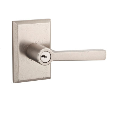 Taper Passage Door Lever with Rustic Square Rose