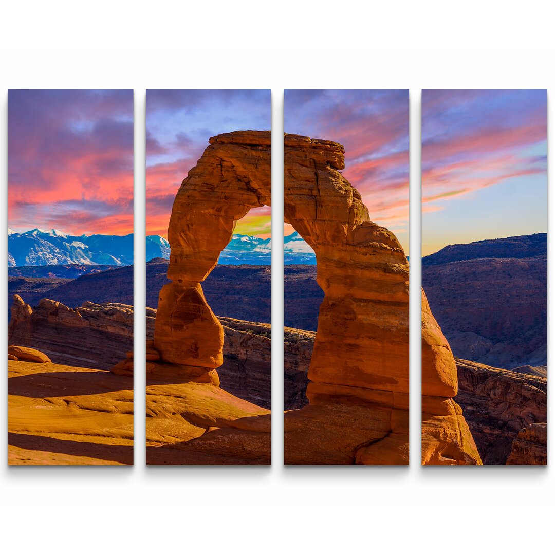 4-tlg. Leinwandbilder-Set Arches National Park in Utah