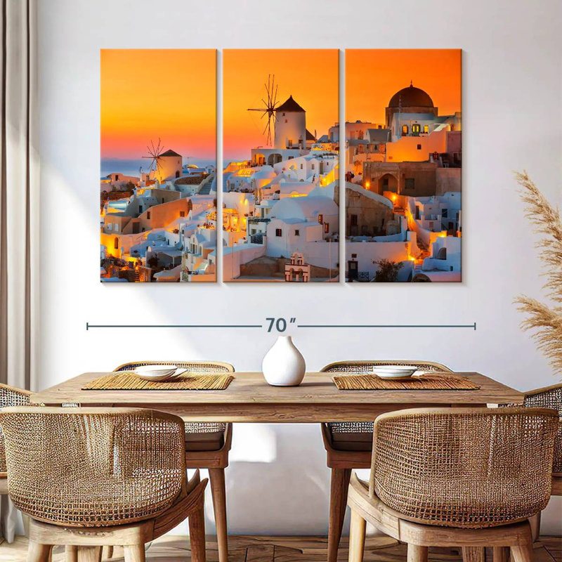 Sebbie Oia Sunset, 42" H x 65" W
