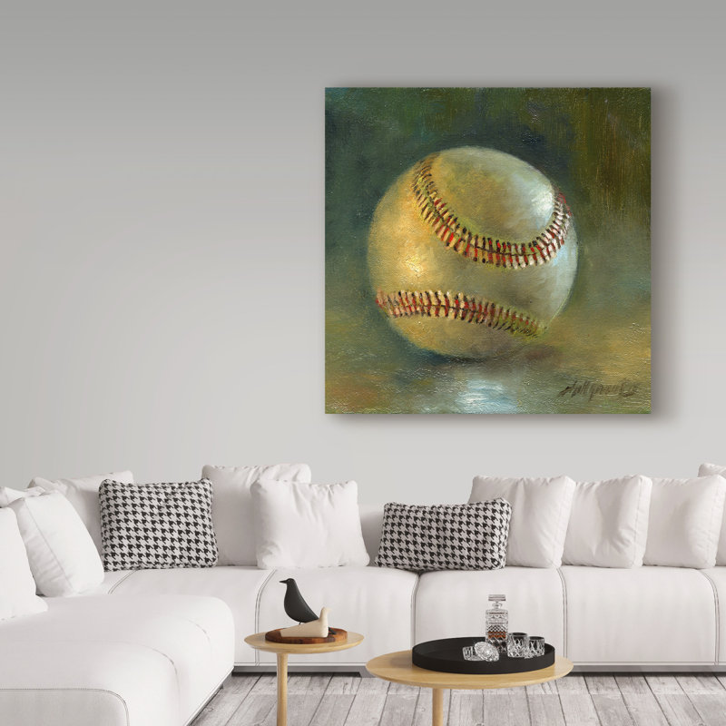 Galan «Baseball 8», reproduction de peinture acrylique sur toile tendue, H 18 po x l 18 po x P 2 po