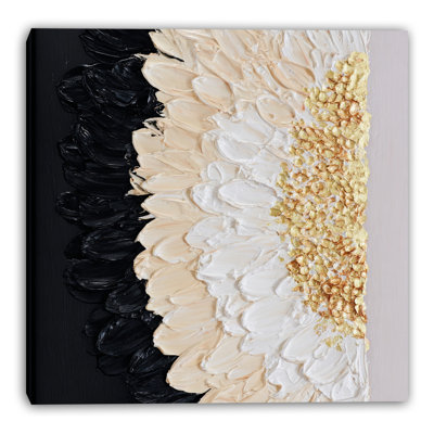 Painterly Petal Study Wrapped Canvas Wall Art