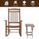 Karlin Outdoor 2 Solid Wood Chairs and 1 Table