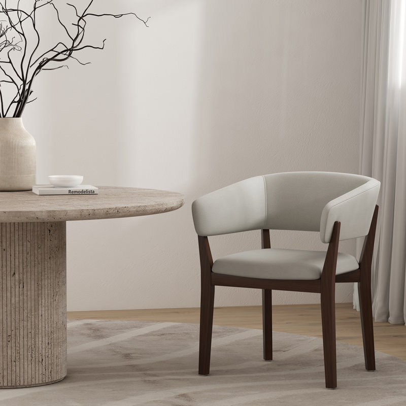 Fauteuil de salle à manger rembourré Blake, Gris
