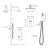 12-inch Brushed Gold Crossbar Dual-function Shower Set-114468507