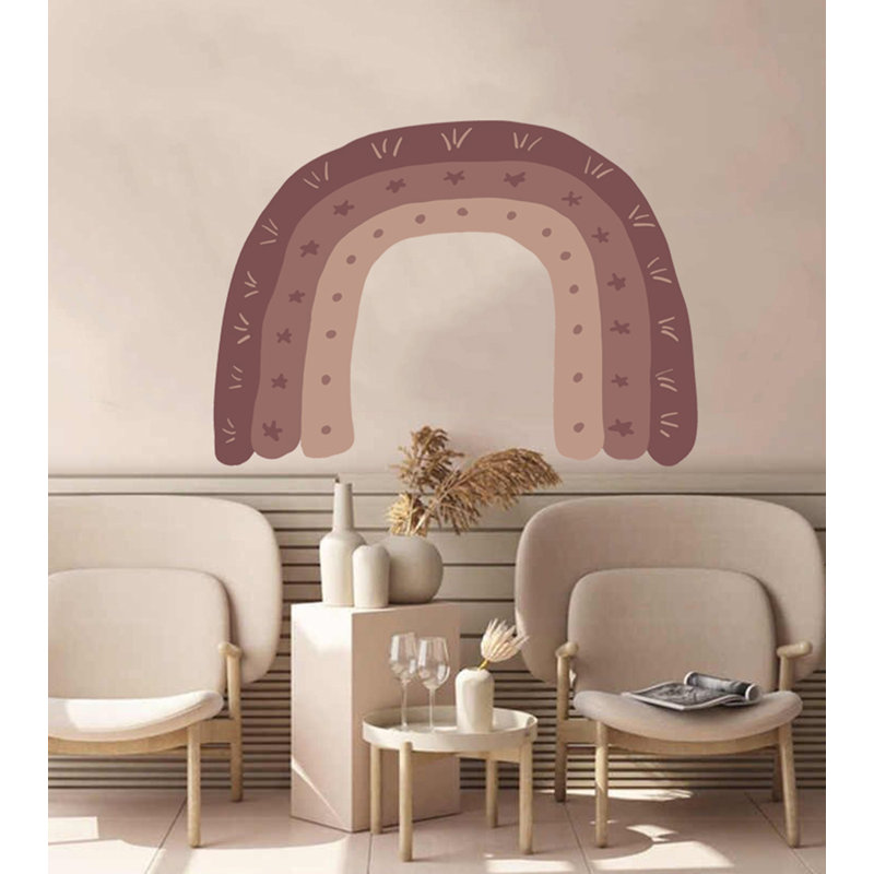 Adhésif décoratif arc-en-ciel Boho, H 33 po x l 36 po