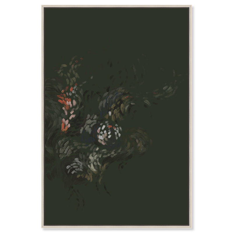 Dancing Petals II Print by Oliver Gal, 11"H x 16"W, Silver Floater Frame