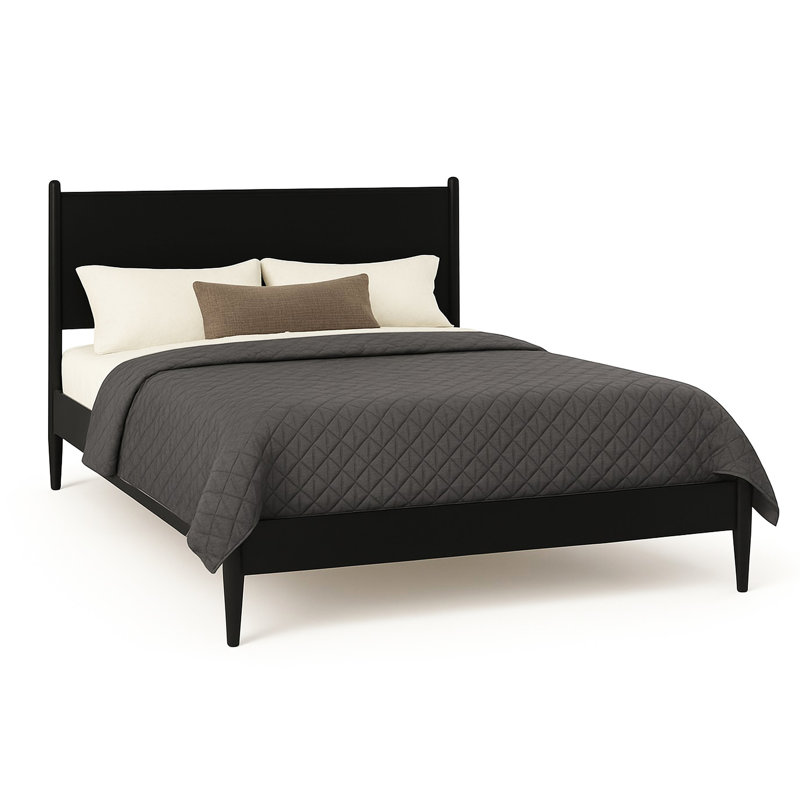 Lit plateforme noir Eastern Eastern Mid-Century Modern