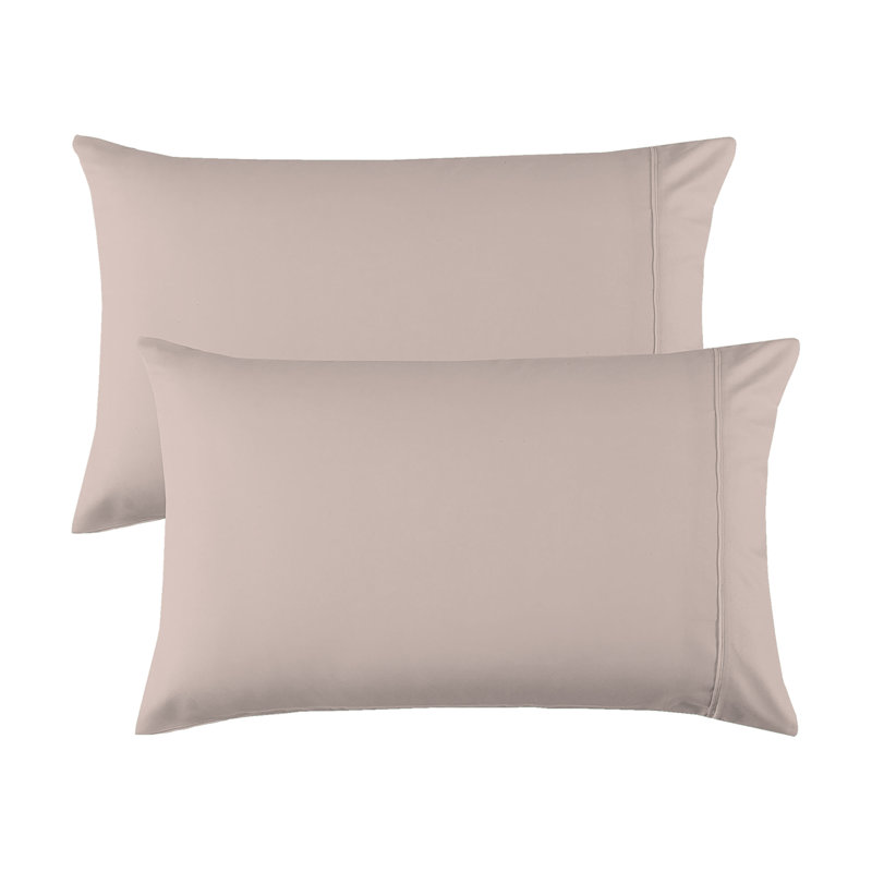 100% Cotton 300TC Ultra-Soft & Silky Wrinkle-Resistant Pillowcases, King, Peach