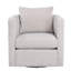 Chaise pivotante revêtue de tissu d'ameublement, capacité de 360 degrés, siège à ressorts ensachés, dossier et siège réversibles, couleur beige, dossier de siège de 31 po de profondeur, largeur principale de 31,5 po-848001426