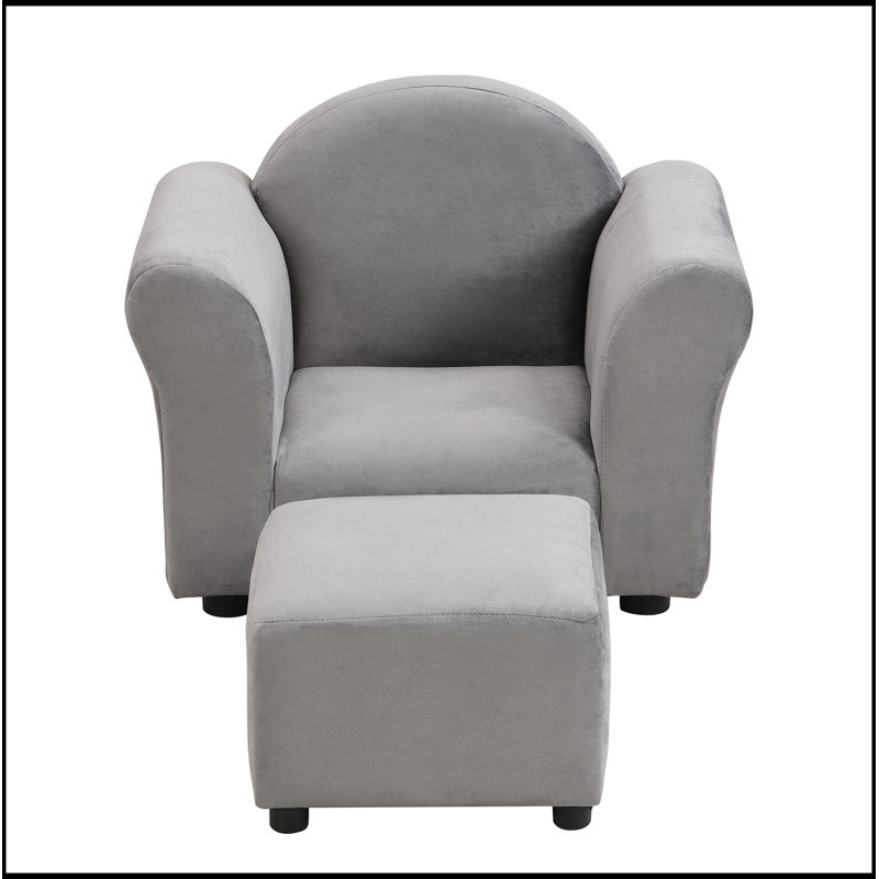 Kids Chair, Kids Upholstered Couch with ottoman