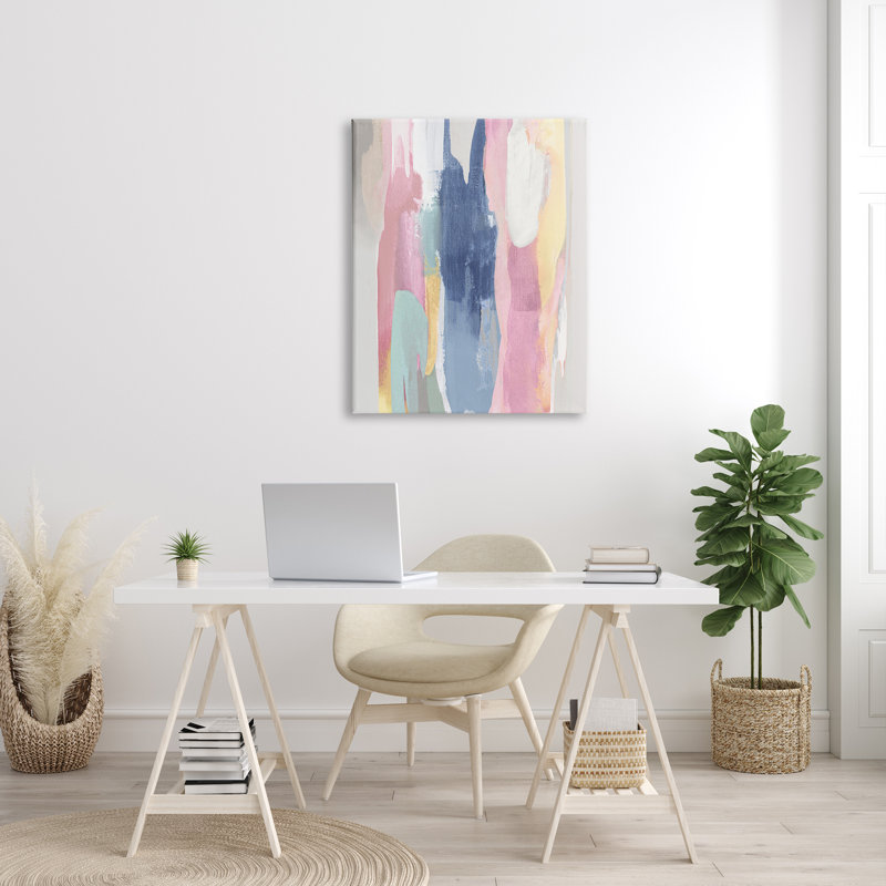 Pastel Tones - Peinture sur toile, Toile tendue, H 40 po x l 30 po x 1,5 po