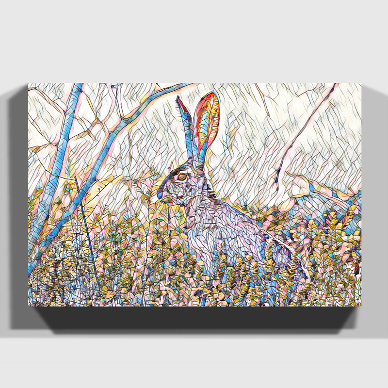 Hare in the Meadow - Wrapped Canvas, 40cm H x 60cm W