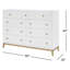 Commode double 9 tiroirs 60 po Aubry