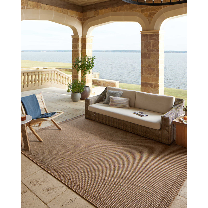 Tapis naturel / avoine Gracie Oaks Kanessa, Rectangle 5 pi x 7 pi 7 po
