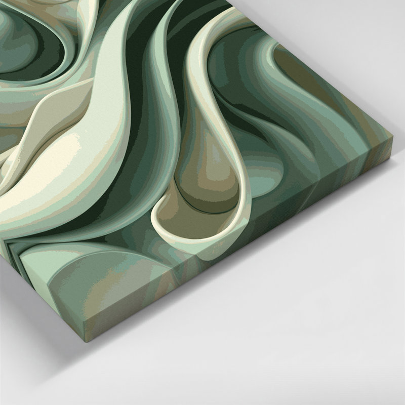 Art mural sur toile Biomorphic Abstraction 13, H 8 po x l 8 po