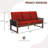 Wood Patio Sofa With Cushions-1842850021