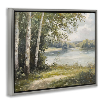 Cadre flottant Place To Relax Lake View, design par Petal Prints Design