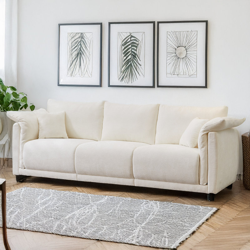 Lin Canapé Cozy Canapé rembourré Canapé moderne avec siège, Beige