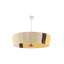 Élégant lustre en métal avec couvre-corde en macramé, 23,6 po x 23,6 po x 7,9 po | Hauteur réglable jusqu'à 23,6 pouces | Douille E27, 40 W maximum | Certifié CE, parfait pour l'éclairage de salon, de salle à manger et d'entrée